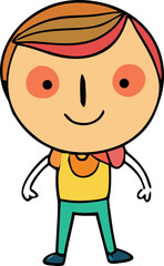 Smiling Child Character Cartoon Art