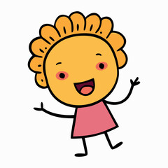 Smiling Child Character Cartoon Art