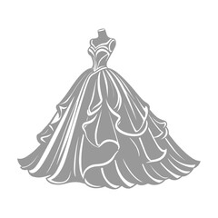 Elegant Ball Gown Silhouette on Mannequin