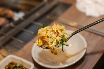 Chinese food. Egg fried rice