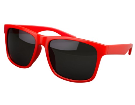 Red Sunglasses with Black Lenses
