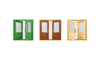 Colorful Double Doors Architectural Renderings