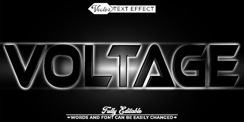  Voltage Electricity Power Vector Fully Editable Smart Object Text Effect