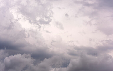 view through gray rain clouds