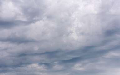 the form taken by gray rain clouds before a storm