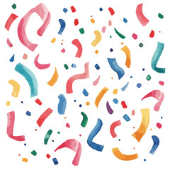 Vibrant Abstract Shapes in a Festive Pattern