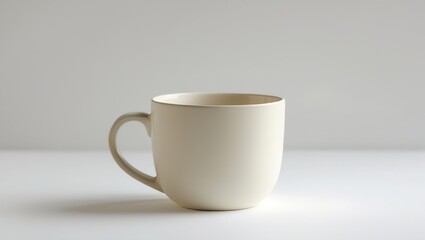 white cup on a wooden table