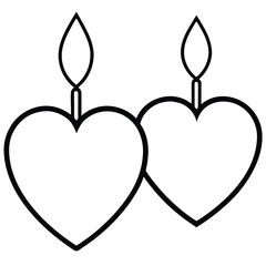 heart shaped candles