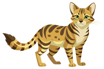 Striking Illustration with Beige Accents a Unique Artistic Rendition of a Playful Cat