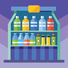 Variety of bottles and containers vector