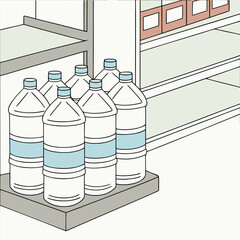 Variety of bottles and containers vector