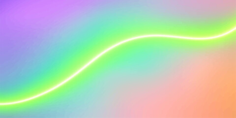 Abstract and artistic rainbow waves of light and color swirl in a vibrant, colorful background