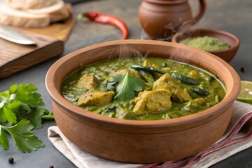 chicken and palak gravy 