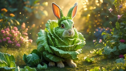 easter bunny in grass