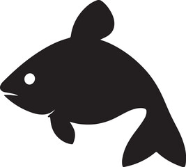 Catfish Silhouette – Aquatic Predator Vector Illustration”  নদীর মাছ