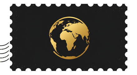 Obraz premium Golden Globe A Detailed Vector Illustration of the Earth, Ideal for International Business Concepts and Global Communication
