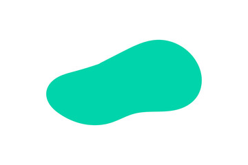 Aqua teal abstract organic blob shape for modern backgrounds, overlays, posters, and creative design elements
