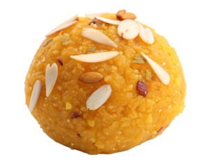 Delicious Motichoor Laddu Sweet Delight with Almond and Pistachio Toppings for Festive Celebrations and Traditional Indian Dessert Indulgence