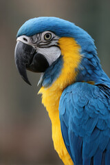 Fototapeta premium captivating portraits of top animals featuring exotic birds against clean minimalistic background