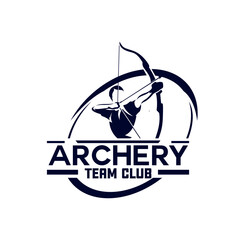 Archer Archery Sports Club Team Logo Template 