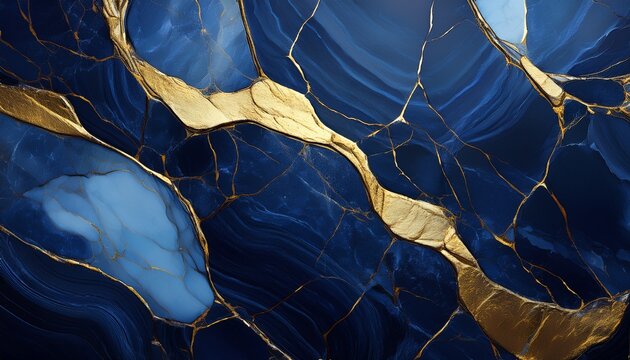 dark blue stone texture background gold vein
