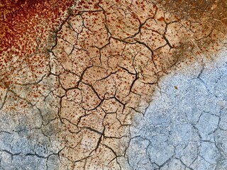 Vintage cracked wall texture with natural earthy colors. High quality photo