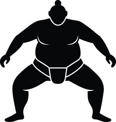 Fototapeta premium sumo silhouette vector art illustration
