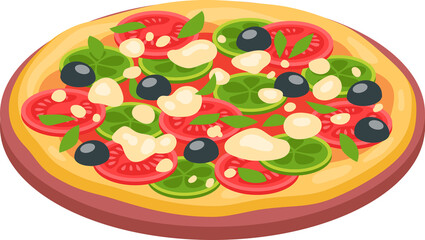 vector illustration of pizza