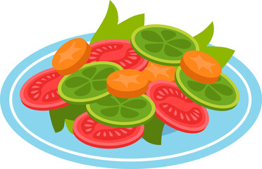 vector illustration of salad