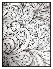 Fototapeta premium Relaxing Patterns Coloring Pages | Easy Mandala, Floral, Geometric & Abstract Designs for Stress Relief