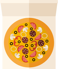 vector illustration of a pizza