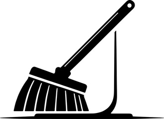 Minimalist Cleaning Equipment Icon for Mop and Duster Branding
