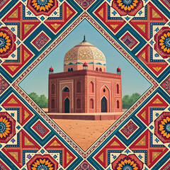 pakistani ajrak digitally transformed into geomet