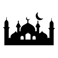 Mosque icon vector Illustration design template stock illustration