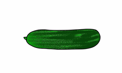 cucumber isolated on white background