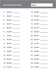 Multiplication Worksheet for Kids – Math Practice Printable