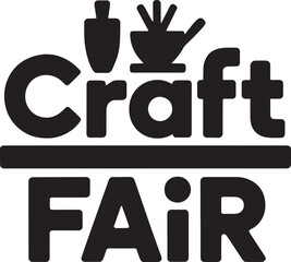 Craft Fair Event Promotion Design Element for Artisans and Handmade Goods Showcase