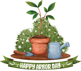 Happy arbor day vector