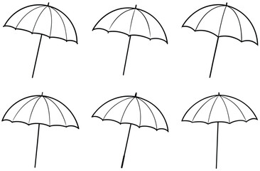 set of umbrellas