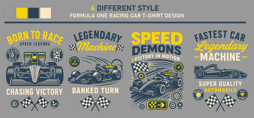 Formula One Racing Car Speed Sports T-Shirt Design © SMFARHANTANVIR