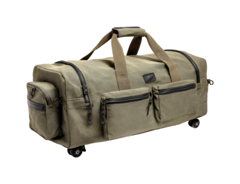 Travel gear duffle bag adventure product urban, isolated on transparent background, png