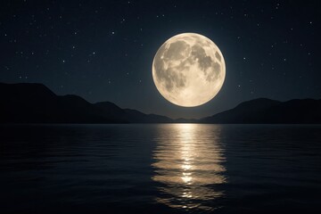 A Moonlit Serenade Over the Lake