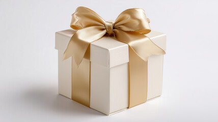 Obraz premium Gift box with gold ribbon