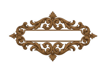 Ornate frame isolated on transparent background
