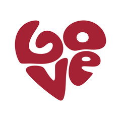 Fototapeta premium Heart funny logo vector art illustration