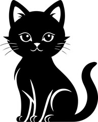Minimalist Cat silhouette icon