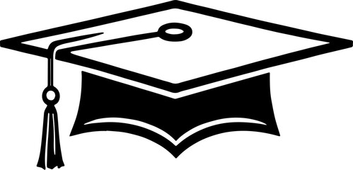 Graduation or Education Hat Silhouette icon