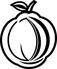 Minimalist Lemon Icon for Citrus and Fruit Branding