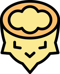 Open mind thinking about cloud computing and storage, ideal for technology and education related designs