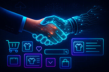 AI for e-commerce, personalized online shopping concept